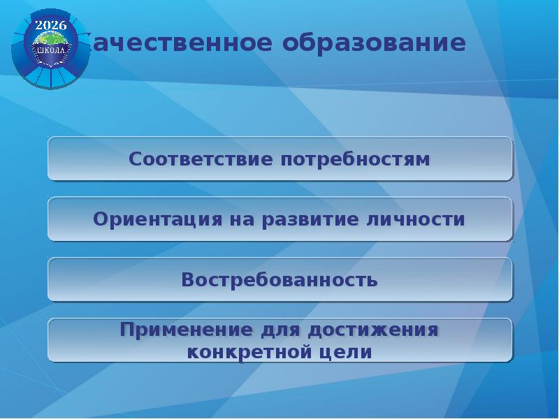 Потребность в ориентации. Качественное образование. Соответствие образования. Участники качественного образования.