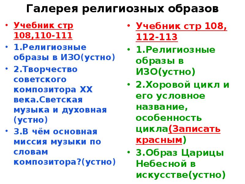 Галерея религиозных образов музыка 8 класс презентация