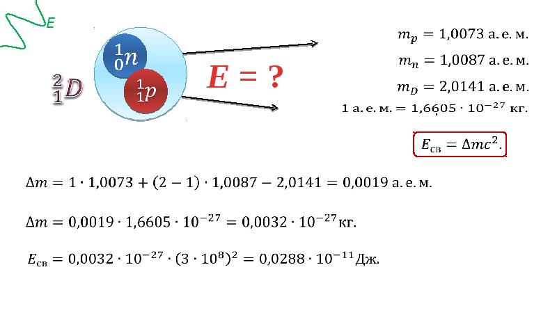 Определите энергию связи ядра атома лития
