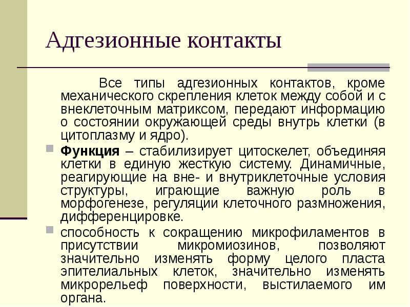 Контакты кроме. Адгезионные контакты. Адгезионные контакты виды. Адгезионный Тип это. Адгезионные контакты функции.