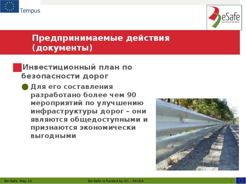 Предпринимаемые действия (документы)
Инвестиционный план по безопасности дорог
Для его Предпринимаемые действия (документы)
Инвестиционный план по безопасности дорог
Для его