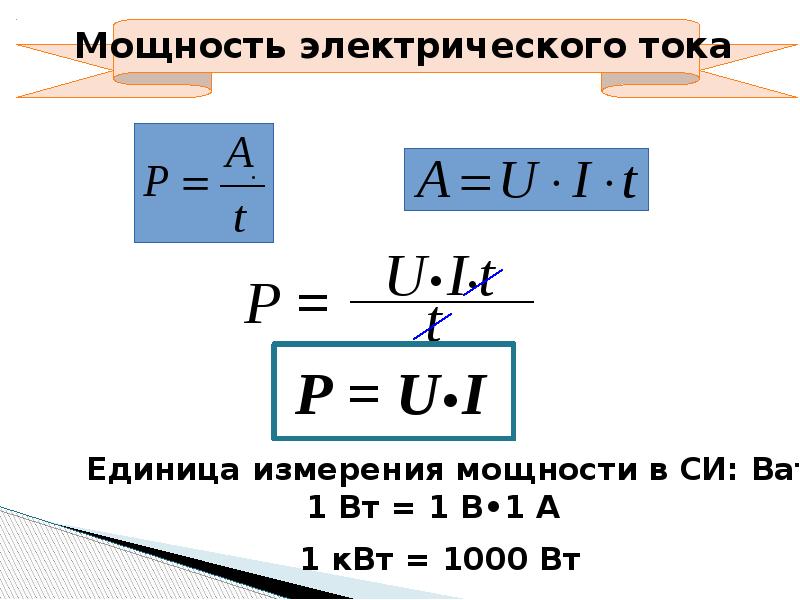 Мощность тока p