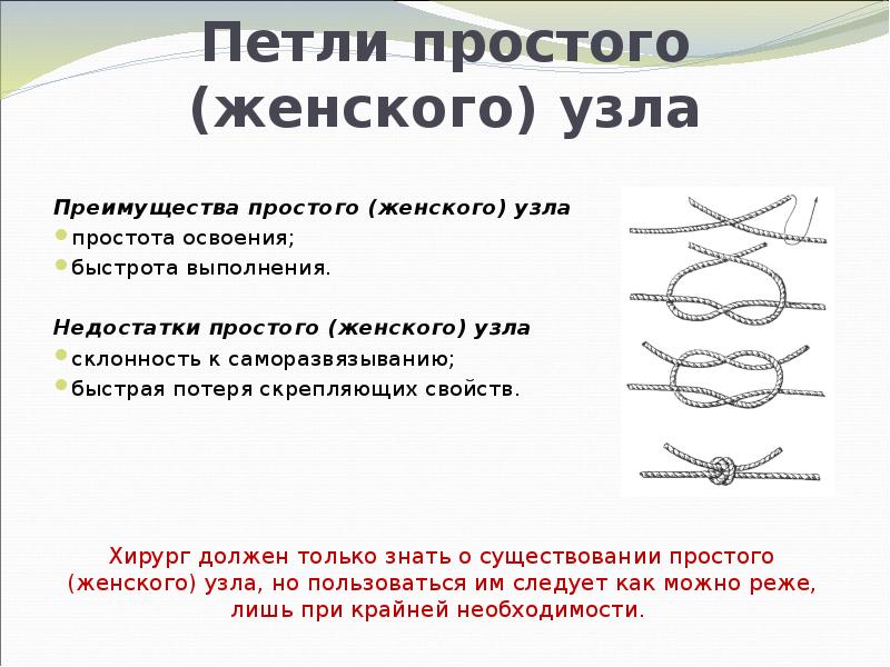 Как завязывать хирургический узел