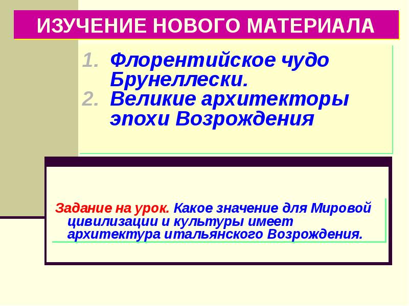 Презентация архитектура итальянского возрождения мхк 10 класс