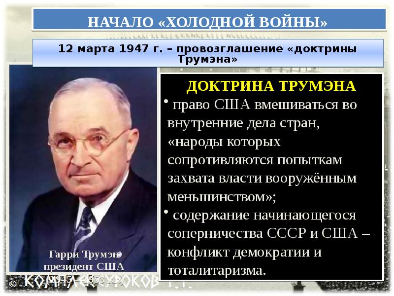 Послевоенное мирное урегулирование начало холодной войны 9 класс презентация