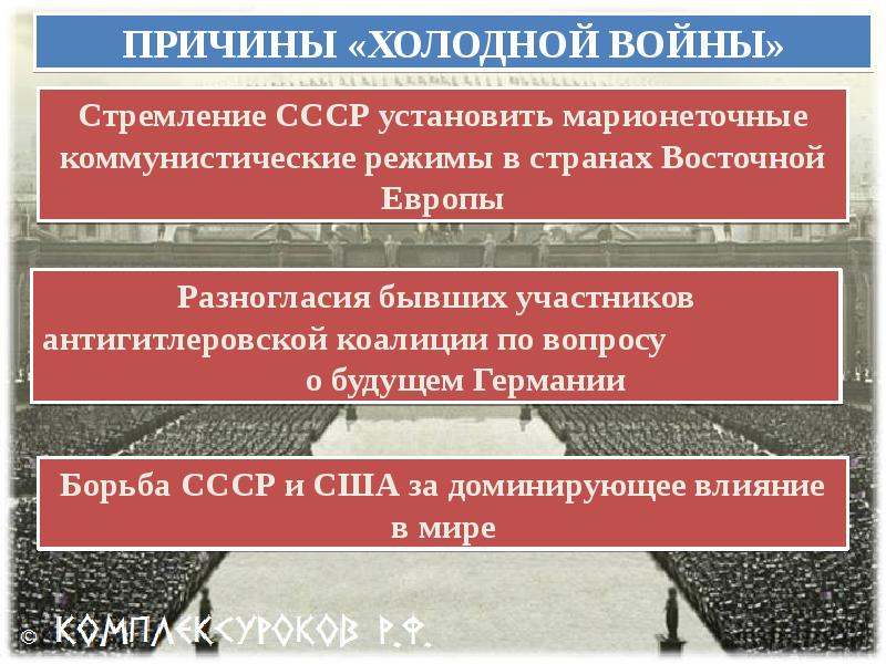 Послевоенное мирное урегулирование начало холодной войны 9 класс презентация