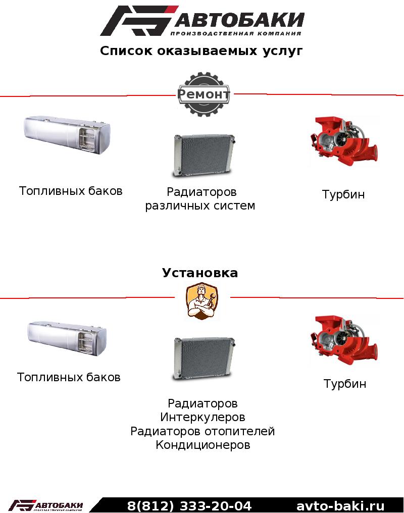 Оказания услуг монтаж оборудования. Список оказываемых услуг. ООО Автобаки. Установка автобака.