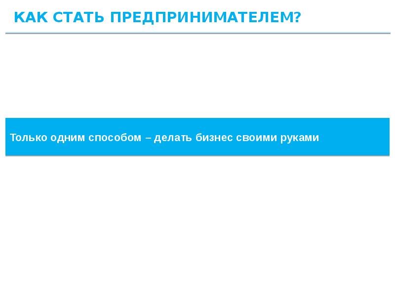 Проект как стать предпринимателем