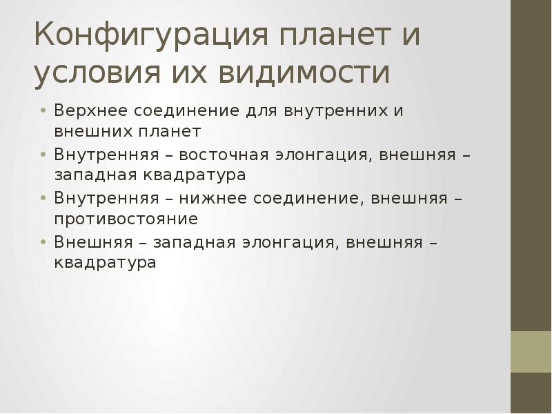 Презентация на тему конфигурация планет