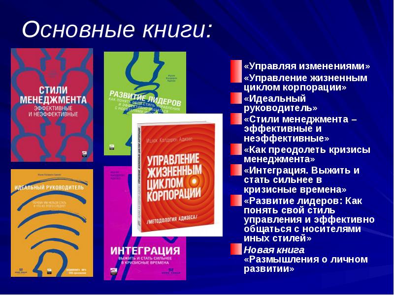 Идеальный руководитель ицхак адизес презентация