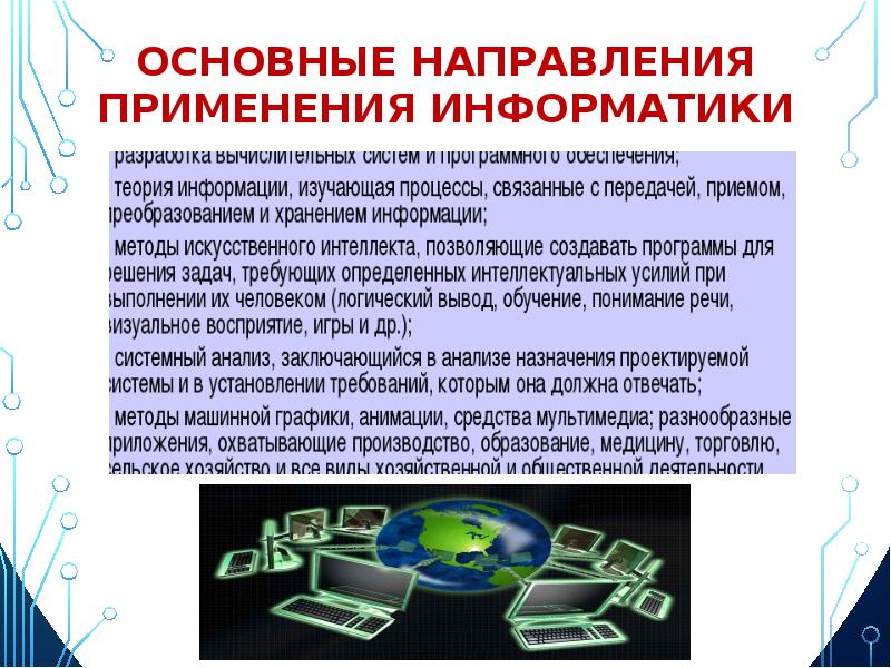 Основные применения информатики. Направления использования POWERPOINT. Основные направления применения информатики робототехника. Картинка 2. основные направления применения высоких технологий.. Использование информатики биологии.