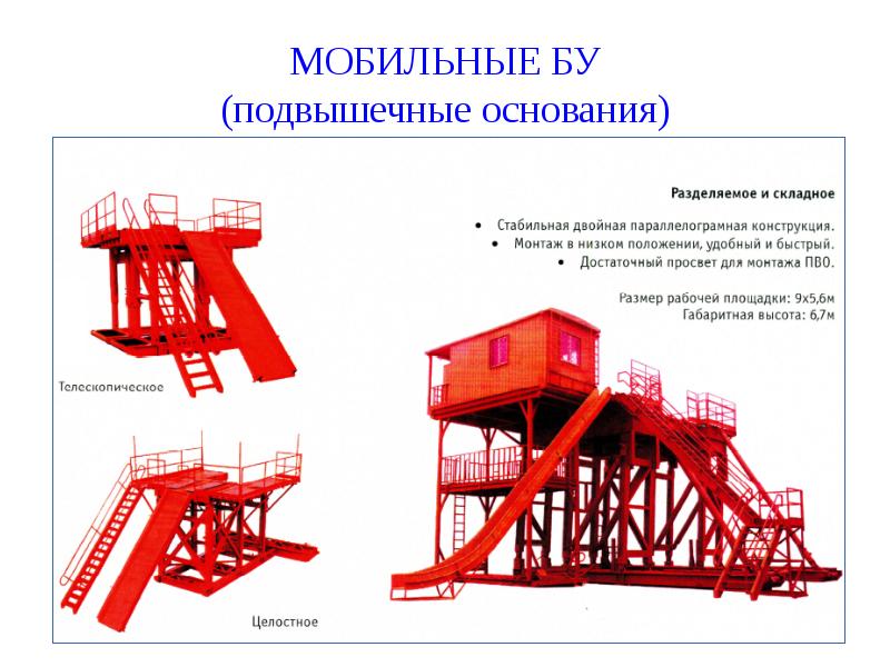 МОБИЛЬНЫЕ БУ (подвышечные основания)