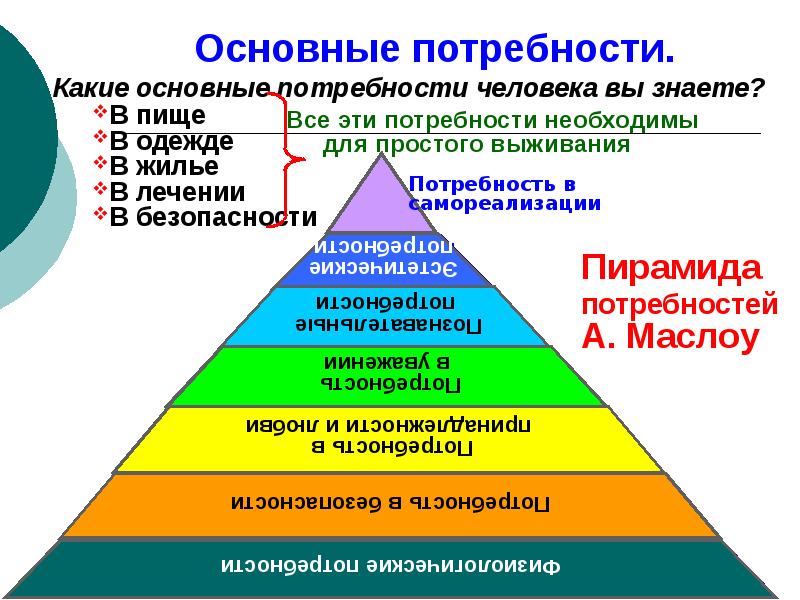 Какие потребности есть у человека