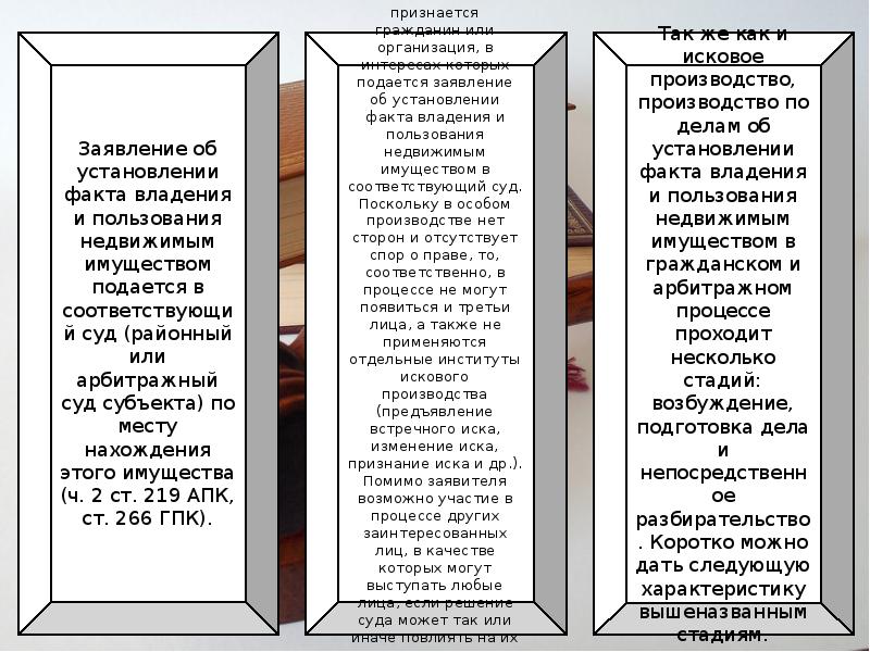 Заявление об установлении факта владения и пользования недвижимым имуществом образец