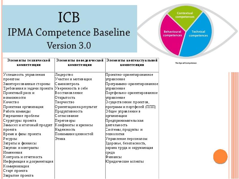 Требования ipma к компетентности профессионалов в управлении проектами программами и портфелями