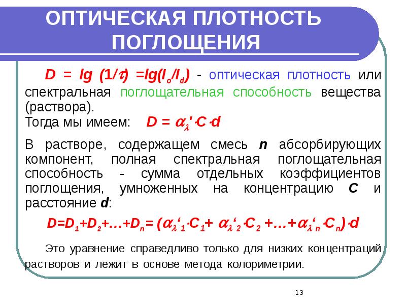 Оптическая плотность изображения