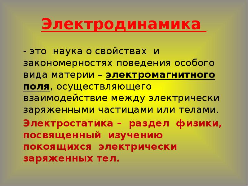 Электродинамика проект по физике