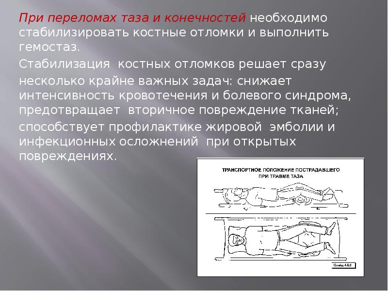 Перелом костей таза карта вызова