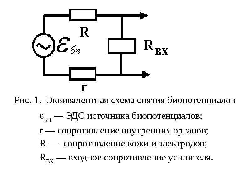 Простейшая электрическая эквивалентная схема биологической ткани