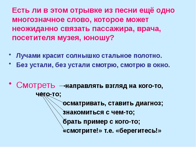 Однозначные и многозначные слова 5 класс презентация