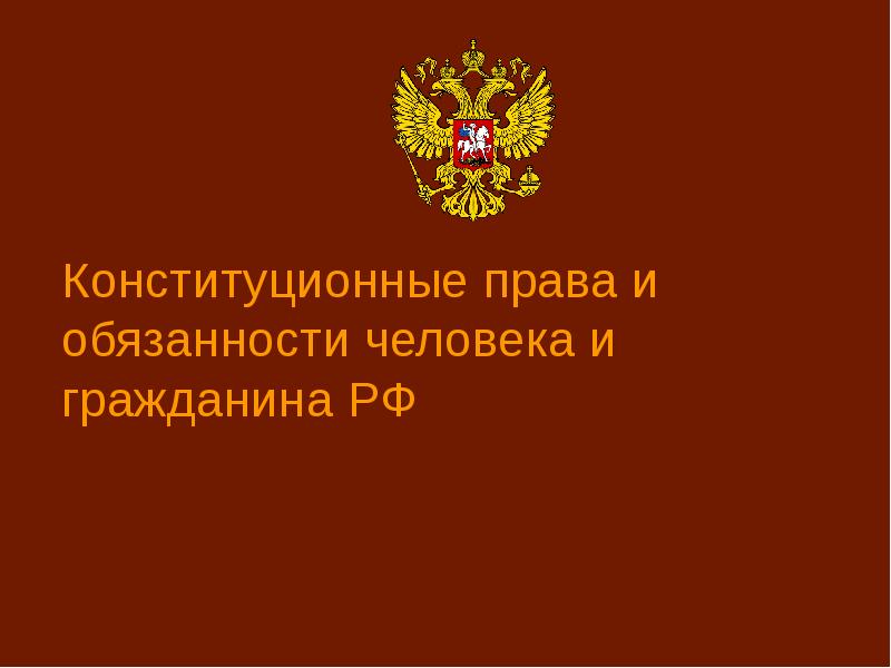 Презентация на тему конституционные обязанности человека и гражданина