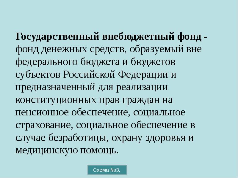 Государственный внебюджетный фонд - фонд денежных средств, образуемый вне федерального бюджета