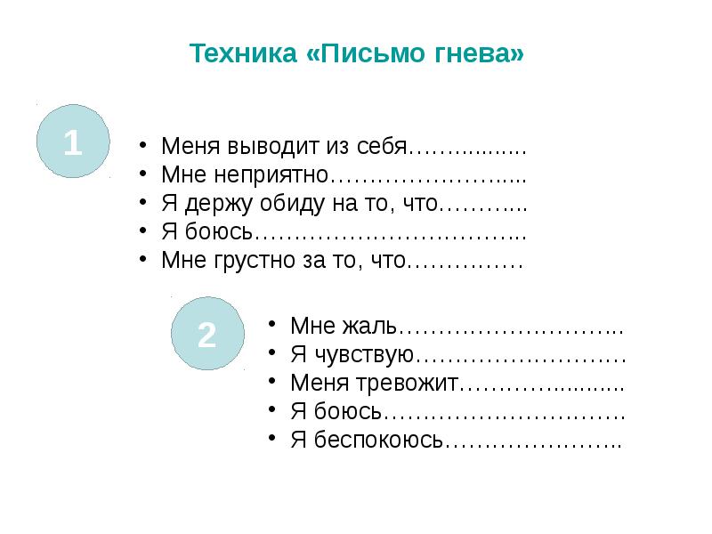 Письмо гнева и обиды образец