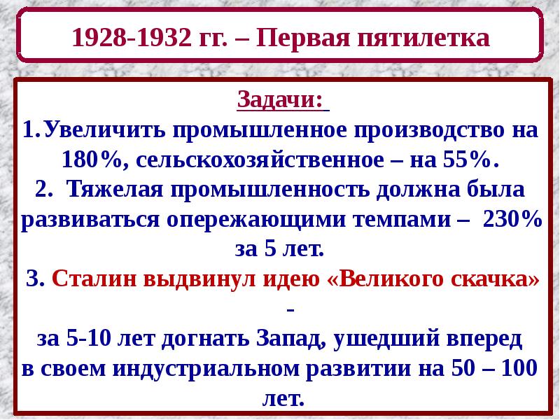 Первые пятилетние планы 1928 1942 гг