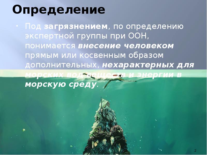 Проект загрязнение морей и океанов