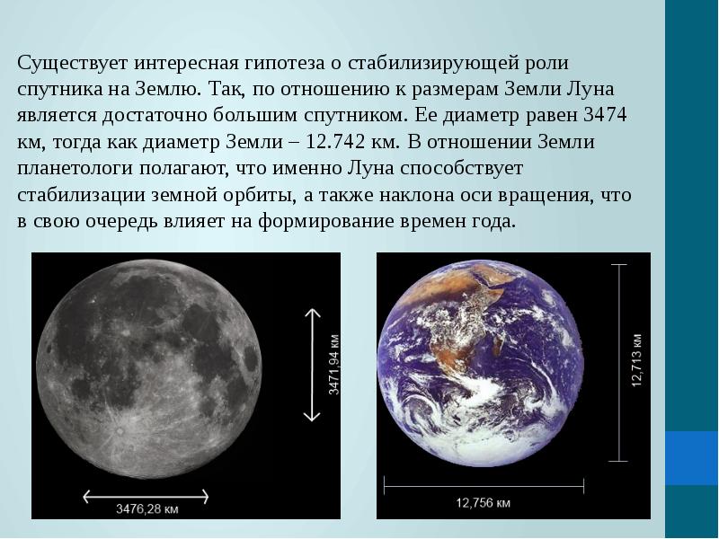 Происхождение луны презентация