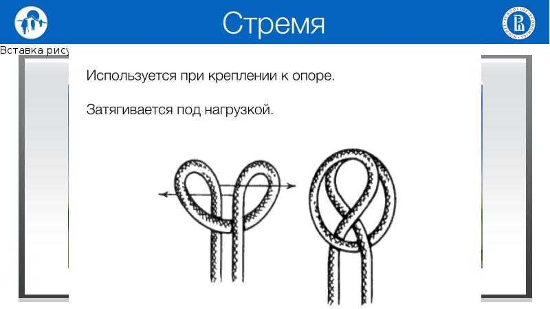 Узел стремя схема