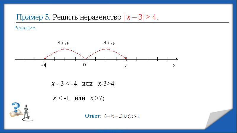 Презентация неравенства с модулем 8 класс