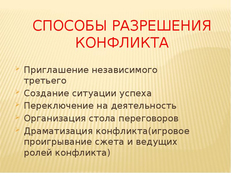 Конфликтные ситуации презентация