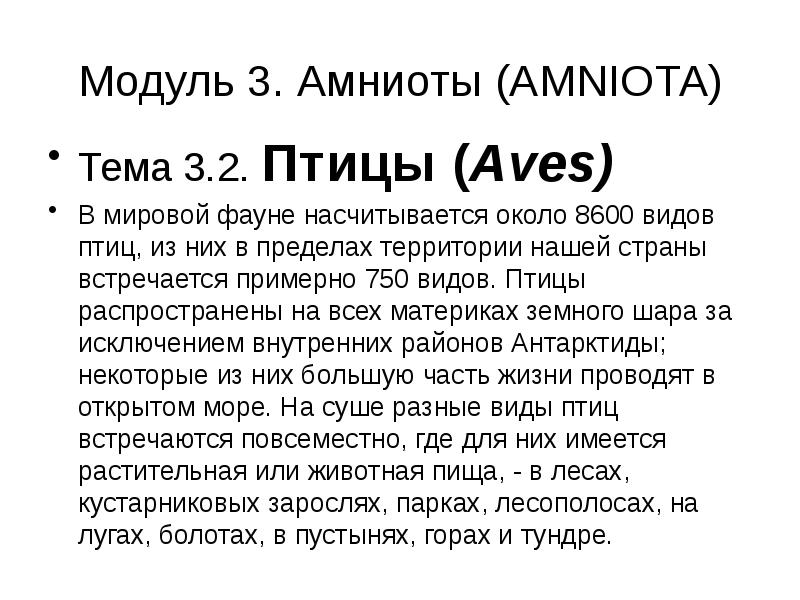 Постоянная высокая плодовитость обычно встречается у видов. Амниоты птицы. Амниоты.