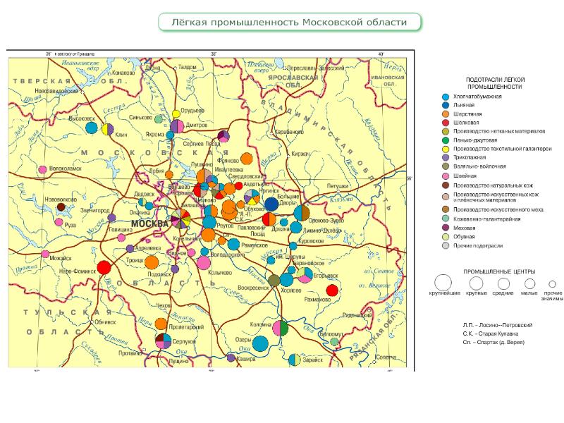 Легкая промышленность россии карта