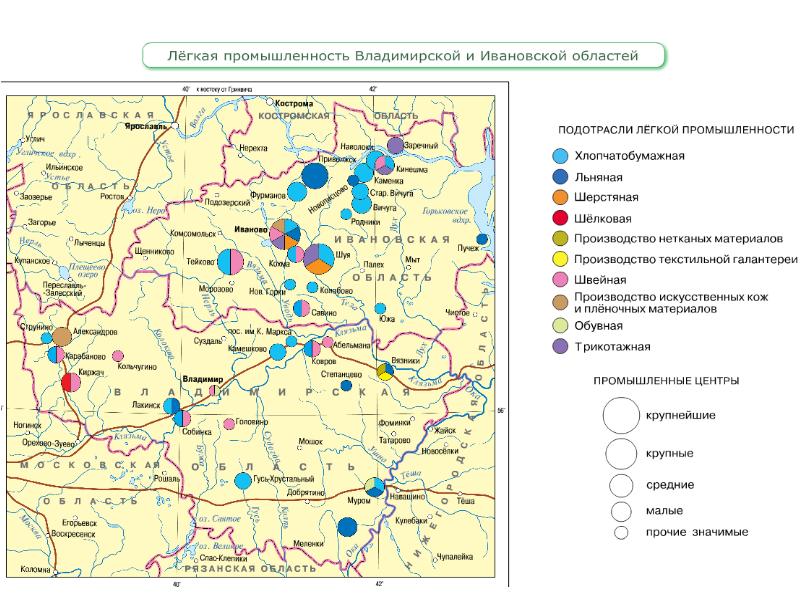 Легкая промышленность россии карта