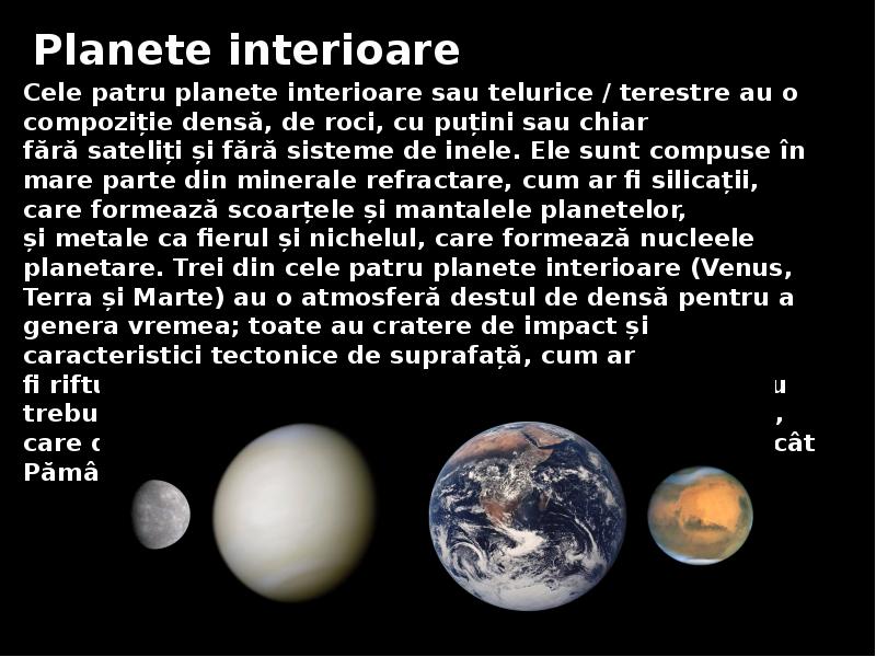 Planete interioare Planete interioare