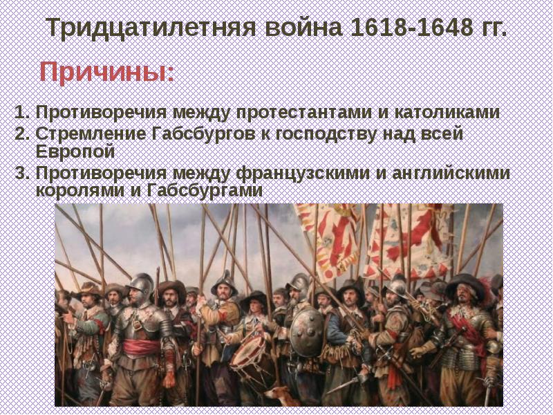 Войны 16 17 веков в европе проект