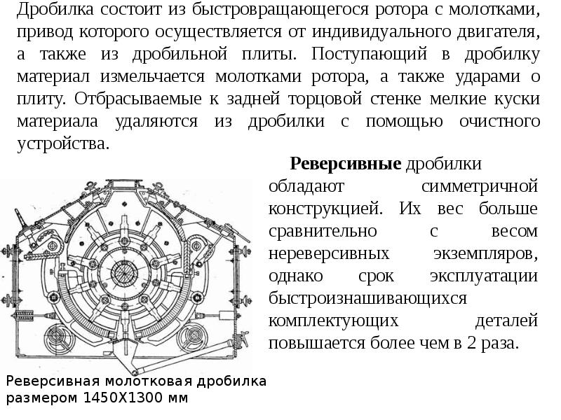 Молотковые дробилки презентация