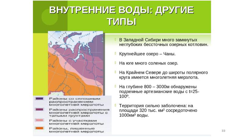 Физическая география - Западная Сибирь (Западно-Сибирская равнина)