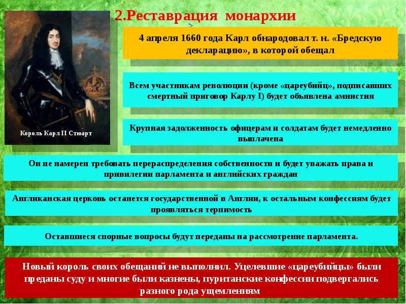 Революция в англии путь к парламентской монархии презентация 7 класс