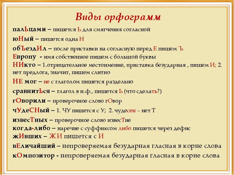 Найди каждую из указанных орфограмм. Орфограммы. Виды орфограмм таблица. Виды орфограмм в русском языке. Схемы орфограмм.