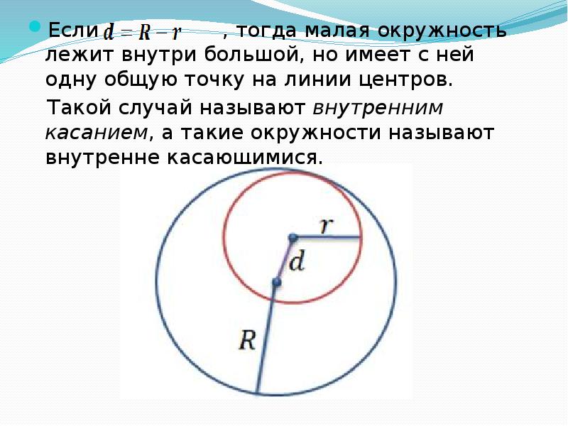 Взаимное расположение двух окружностей 8 класс презентация