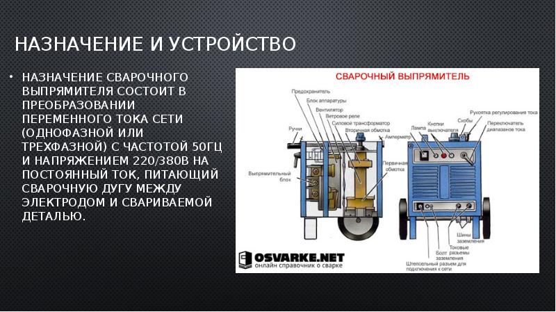 Назначение и принцип работы. Сварочный выпрямитель конструктивно состоит. Принцип действия сварочного выпрямителя. Сварочный агрегат конструкция Назначение регулировка тока. Назначение и устройство сварочных агрегатов.