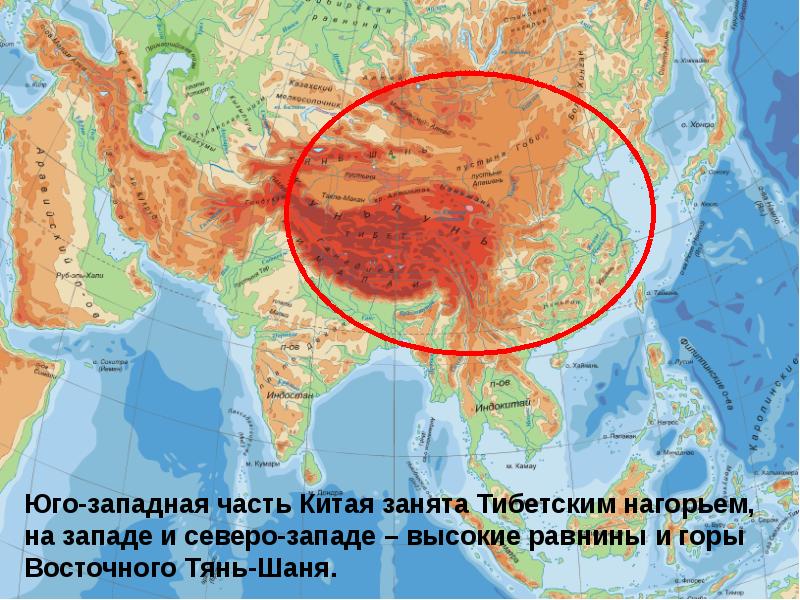 Контурная карта горы памир