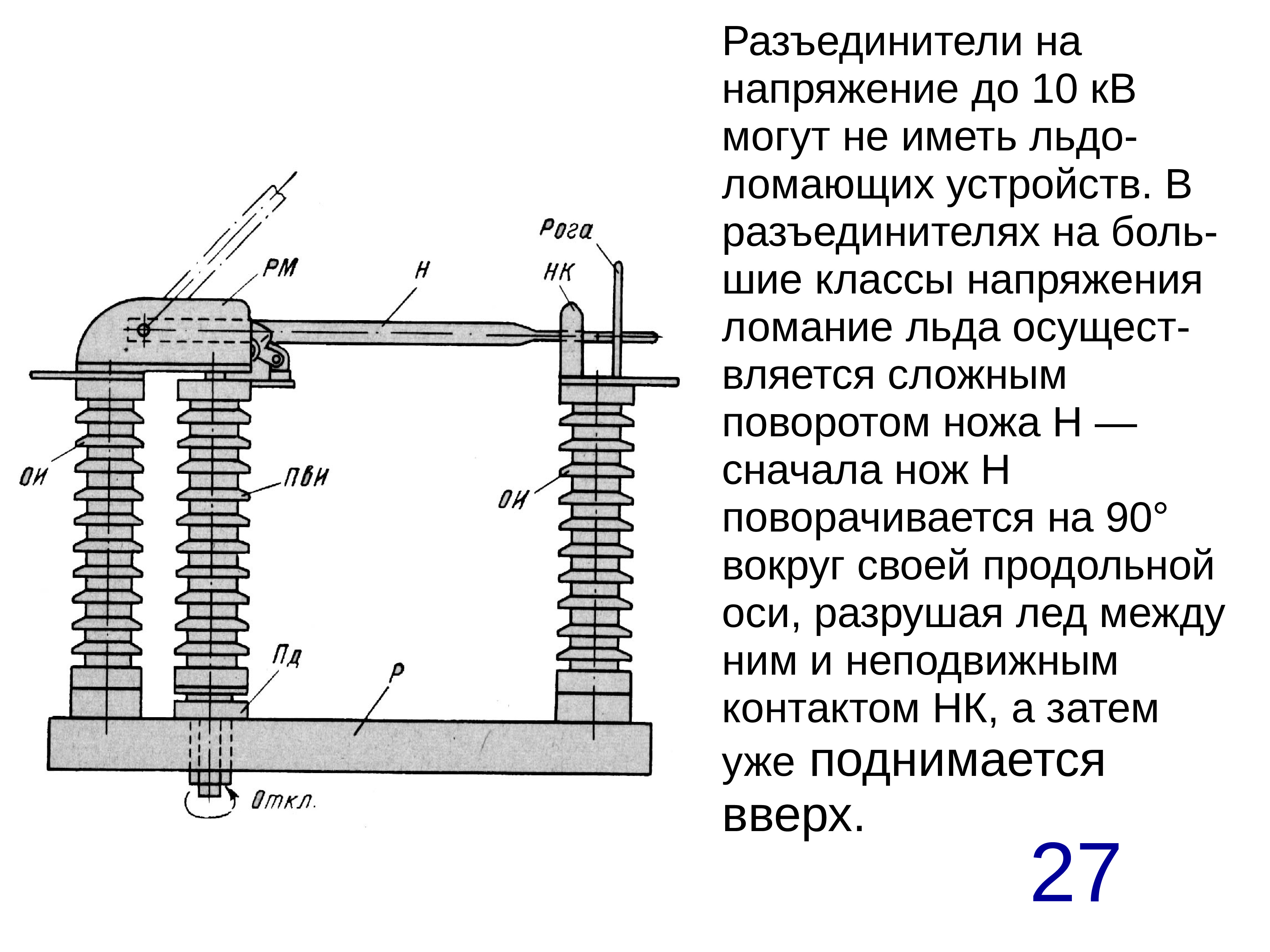 Отделители и разъединители презентация