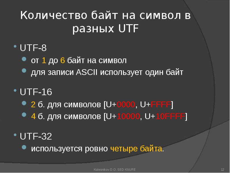 Вес 1 символа в байтах. Unicode сколько байт. Сколько символов в UTF-8. UTF-8 один байт символы. Кодировка ЮТФ 16.