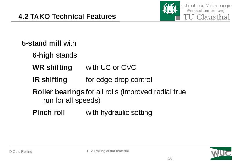 4.2 TAKO Technical Features 4.2 TAKO Technical Features
