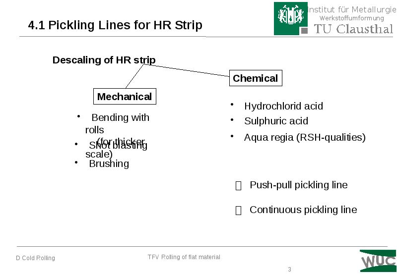 4.1 Pickling Lines for HR Strip 4.1 Pickling Lines for HR Strip