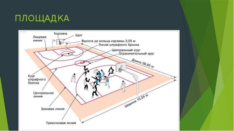 Баскетбол поле схема